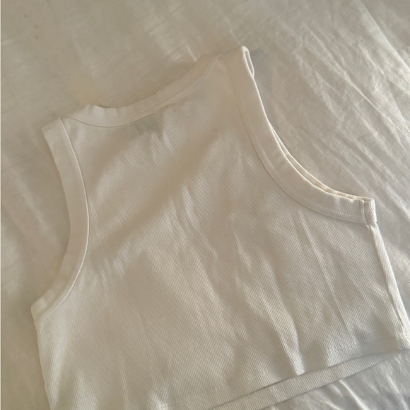 Princess Polly White Ribbed Tank Top - Picture 3 of 3